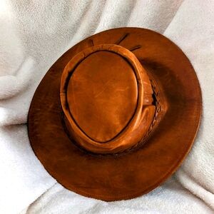 Jackaroo Leather‎ Australian Hat Camel Brown Boho Festival Size XL